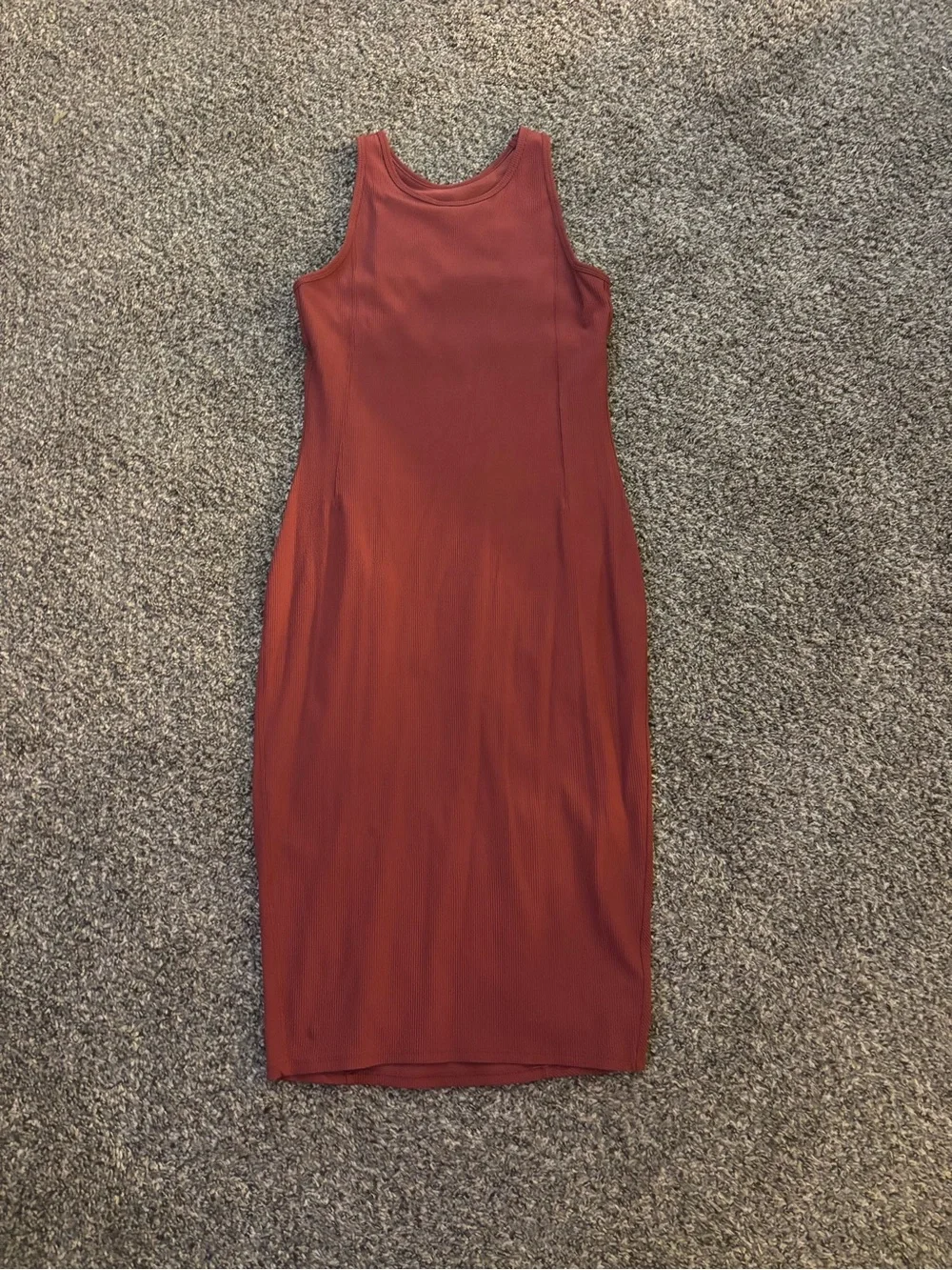 lululemon athletica Sleeveless Midi Dress in Deep Rust